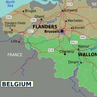 Карта бельгии Карта бельгии с достопримечательностями на русском языке